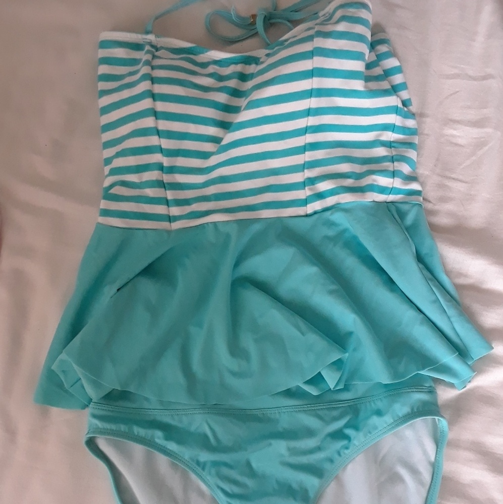 Lime Ricki 2 piece modest swimsuit